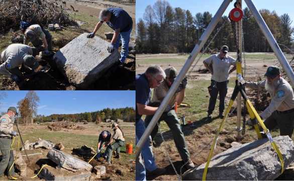 清理并搬开石头