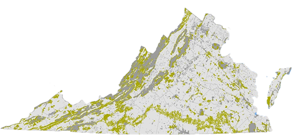 保护弗吉尼亚地图