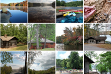 仙女石州立公园的闪烁照片