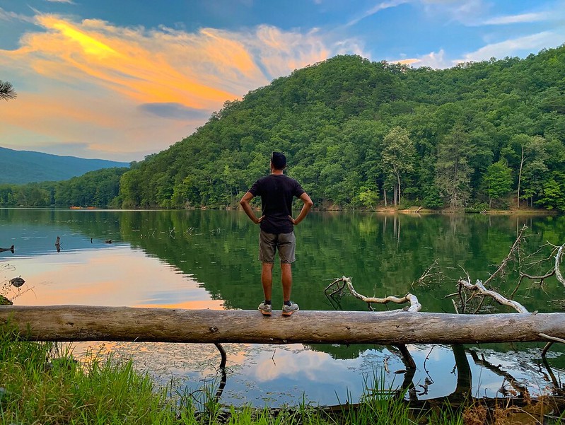 饥饿母亲州立公园的日落 饥饿母亲州立公园的日落